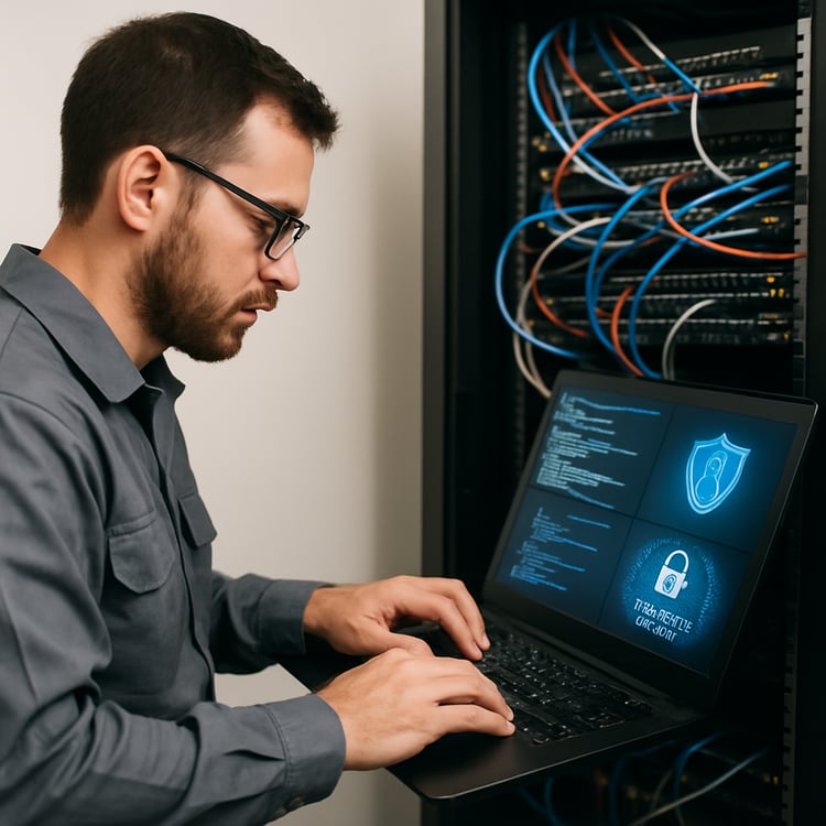 cyber advisors offensive security network security - imagine of a pentester performing a network security pentest.